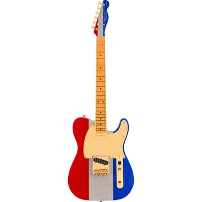 Fender Limited Edition Buck Owens Signature Telecaster - Red Silver and Blue Sparkle image 3