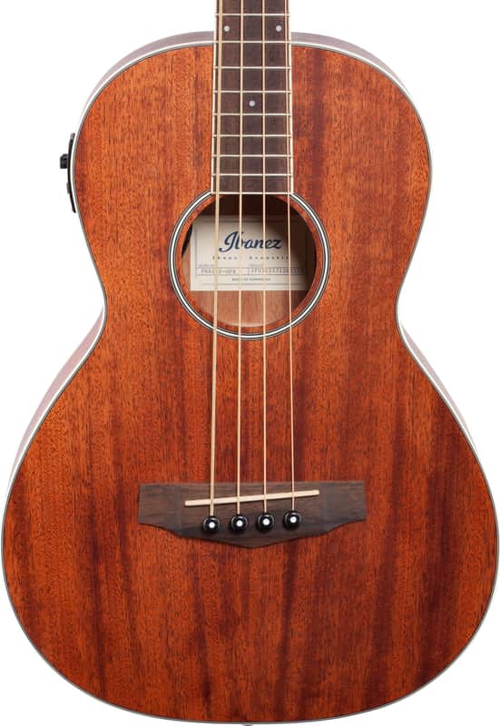 Ibanez PNB14E 4-String Acoustic-Electric Bass Guitar, Okoume Top, Open Pore Natural image 1