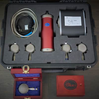 Extremely Rare Vintage Blue Bottle Tube Condenser Microphone Set image 2