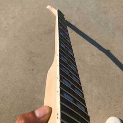 Maple guitar Neck 22Fret 25.5inch Rosewood Fretboard Paddle Head Nice Inlay image 8