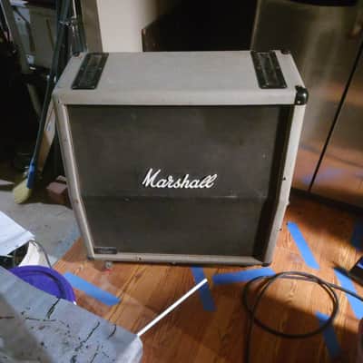 1987 Marshall 2551 AV 300w Silver Jubilee vintage original 4x12" Angled Guitar Speaker Cabinet image 3