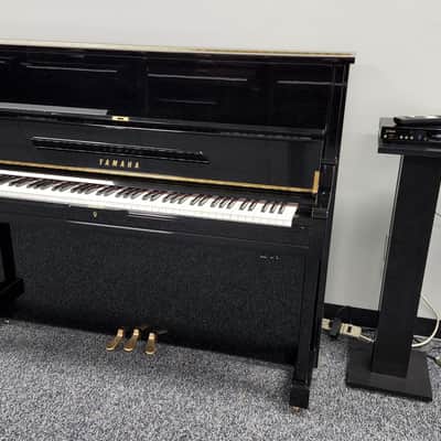 Yamaha MX-1 Disklavier Upright U1 Player Piano Mfg 1999 in Japan Polished Ebony Finish DKC-850 Box image 3