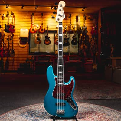 2017 Fender American Elite Jazz Bass, Ocean Turquoise w/ OHSC - Used image 3