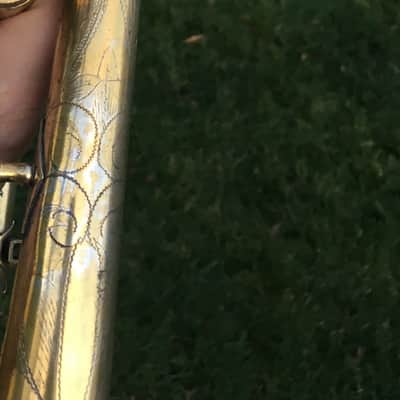 SUMMER DEAL CONN 80A 1923 GOLD PLATE CORNET STENBERG NEEDS SOME CLEAN UP SOLDER AREAS VALVES SEEM  GOOD PLAY DECENT GOLD PLATE WEAR NOT PERFECT image 17