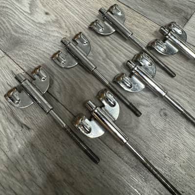 Vintage Premier Bass Drum Tension Rods & Claws Hardware x6 #OM9 image 5