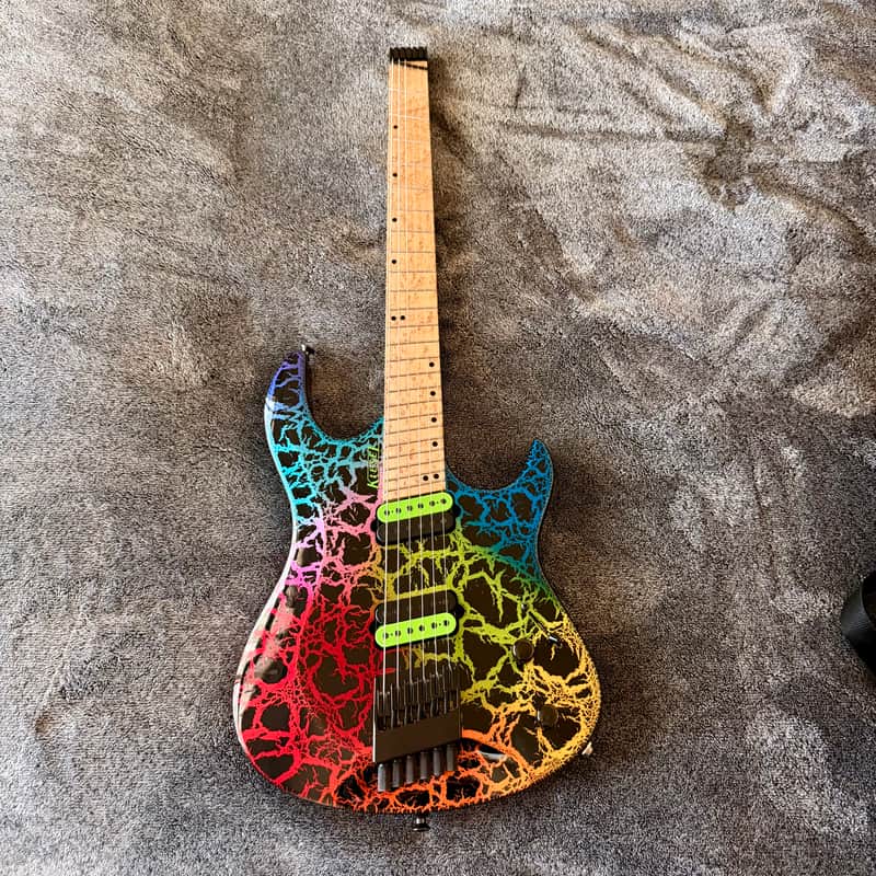 Kiesel Osiris Multiscale OM6 6-String Electric Guitar Crackle Finish USA American Fanned Frets 2020 image 1