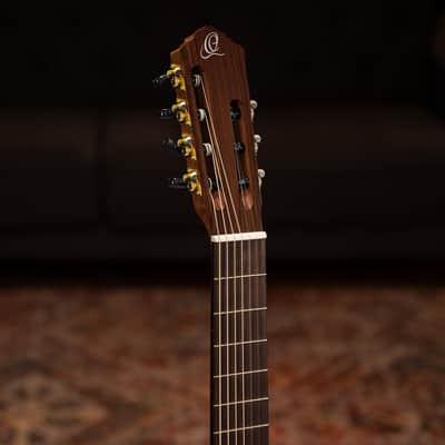 Ortega R133-7 Family Series Pro Solid Spruce Top Nato Neck Nylon 7-String Classical Acoustic Guitar w/Gig Bag image 24