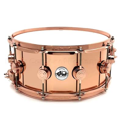 DW Collectors 3mm Copper Snare Drum 14x6.5 w/Copper Hardware image 1