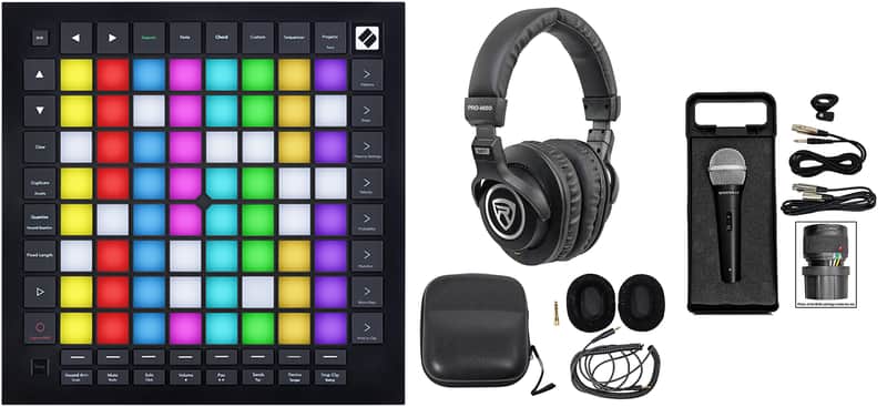 Novation Launchpad Pro MK3 USB MIDI RGB 64-Pad DJ Controller+Headphones+Mic image 1