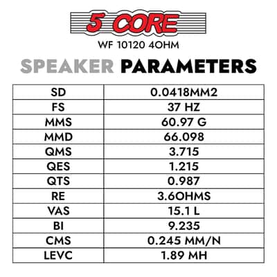 5 Core 10 Inch Subwoofer pair 600W Car Audio Sub Woofer 4 Ohm w Deep Bass Replacement Loud Speaker image 7