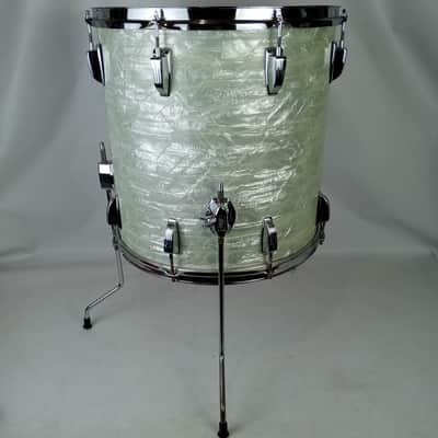 Ludwig 16x16"WMP Floor Tom Drum Vintage 70s Blue/Olive 3Ply Flame Maple Re-Rings image 3