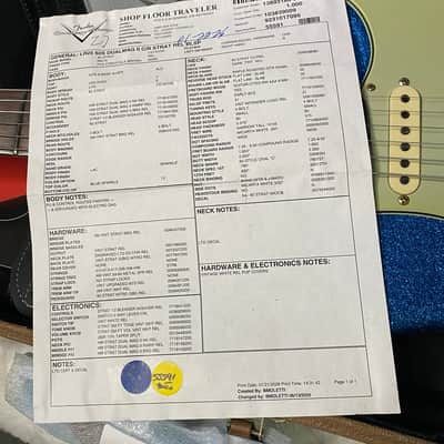 NEW ! Fender Custom Shop Limited Edition 1960's DUALMAG II Stratocaster - Journeyman Relic - Aged Blue Sparkle Finish - AAA Rosewood Board - Authorized Dealer - 7.9lbs - G07110 image 16