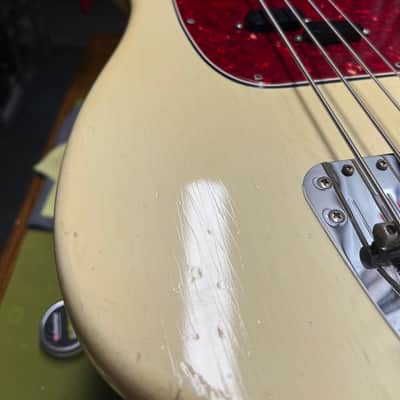 Fender Mustang Bass 1966 Olympic White image 10