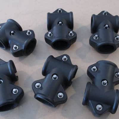 6 Piece Lot of Alesis T Clamps for 1.5" Electronic Drum Rack Tubes - Very Clean image 1