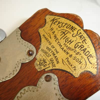 Vintage 1900's HA Weymann & Son Keystone State Melon Body Mandolin w/ Case image 25