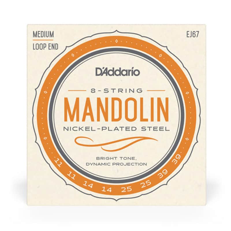 D'Addario EJ67 Nickel Wound Mandolin Strings - Medium Gauge Loop End image 1