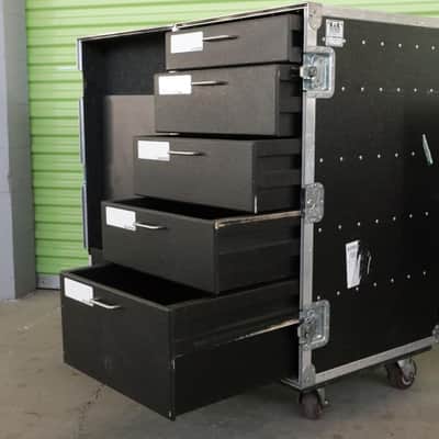 R&R Workbox Mic Microphone ATA Flight Tour Road Case Drawers Workstation #38052 image 12
