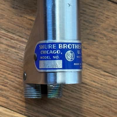Vintage Shure 708A Dynamic Microphone + Cable Stratoliner "Zeppelin Mic” Working, Sounds Great! image 5