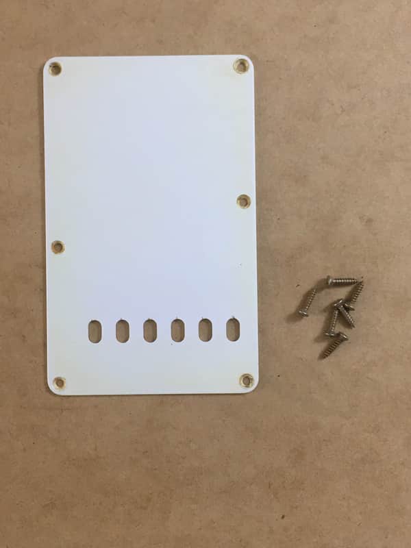 Vintage Fender Natural Aged Relic 1ply Guitar Strat Back Plate Tremolo Cover Made in USA Rare image 1