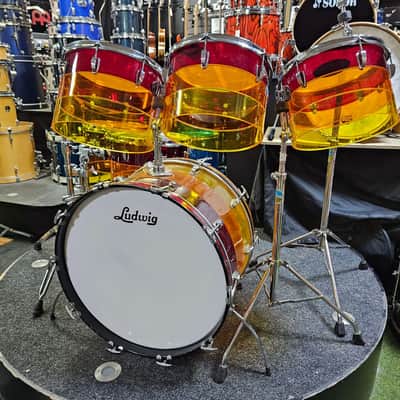 Ludwig Vistalite Drum Kit, Tequila Sunrise Early 70s USED! RKTQQ050725 image 8