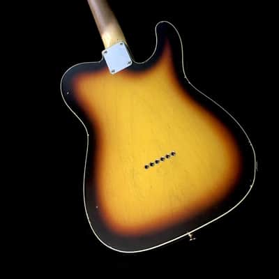 LEFTY! TL62 Vintage Custom Relic USA Double Bound Aged Sunburst Left Tele Guitar Kuwabara 7.7 lb HSC image 15
