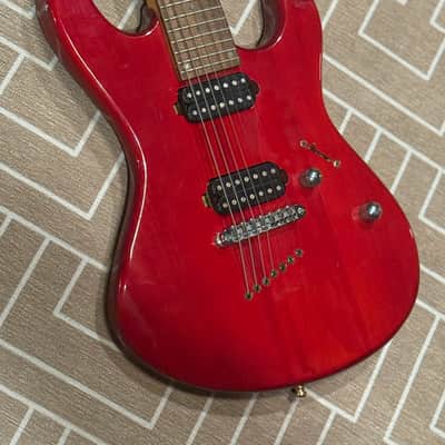Dean Avalanche 7 2000s - Translucent Red 7-String Electric Guitar String Through Body image 2
