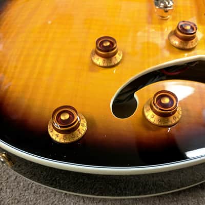 Washburn HB35 Semi-Hollowbody Electric Guitar, Maple Top, Back, Sides, Neck, Case, Blues/Jazz image 5