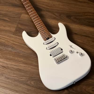 Soloking MS-1 Custom 24 HSS Flat Top in White Gloss Nafiri Special Run image 1
