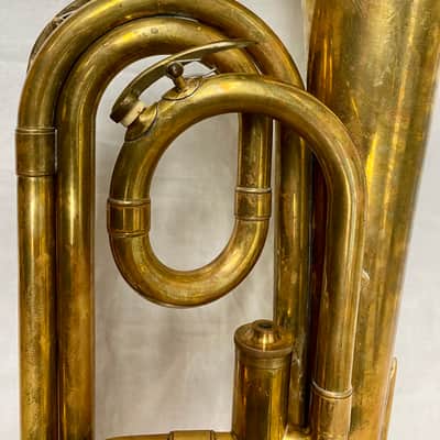 Weyman 'Keystone State' Brass G-D Tenor Bugle, c- Early 1900's image 9