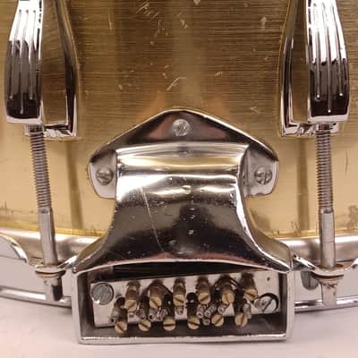 Ludwig 12x14" Brushed Gold Challenger ST Plus Snare Drum Vintage 1984 Marching image 9