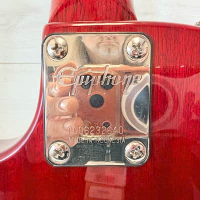 Epiphone Les Paul Junior Electric Guitar Cherry Red Bolt-On Humbucker 2010 - Cherry Red image 8