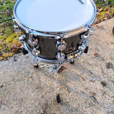 DW Collector's Series Black Nickel Over Brass 8x14" Snare Drum 2014 - 2021 - Black Nickel with Nickel Hardware image 1