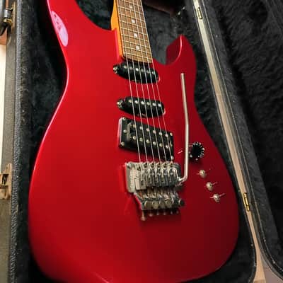 Kramer focus 6000 guitar Cherry Red 1986 Seymour Duncan pick ups Floyd Rose Tremolo image 3