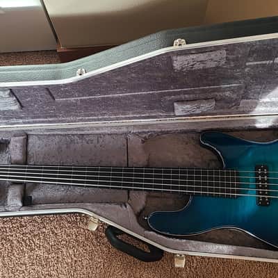 Status Graphite 5 String Fretless T Bass Blue Burst image 7