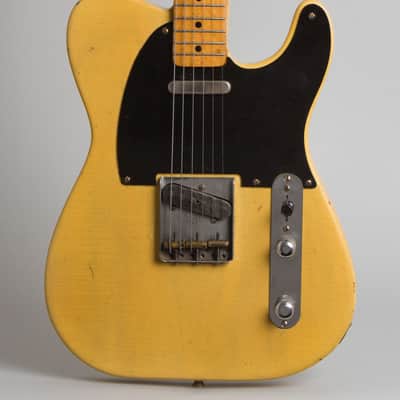 Fender Telecaster Solid Body Electric Guitar (1952), ser. #5117, molded plastic hard shell case. image 3