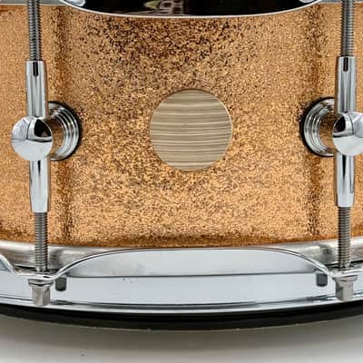 Montineri Custom Drums: 14” x 5” 10-COB Lug Copper Sparkle Snare image 2