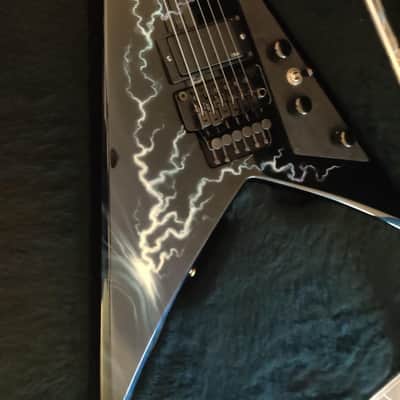 Jackson Custom Shop KV2 King V / Lightning Sky Graphic / Abalone Flame Inlays / Ebony Fretboard image 1
