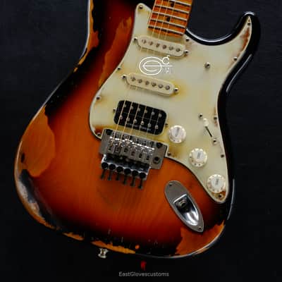 Fender Stratocaster Floyd Rose Classic HSS Sunburst Made in USA Aged Relic (VERY RARE) image 6
