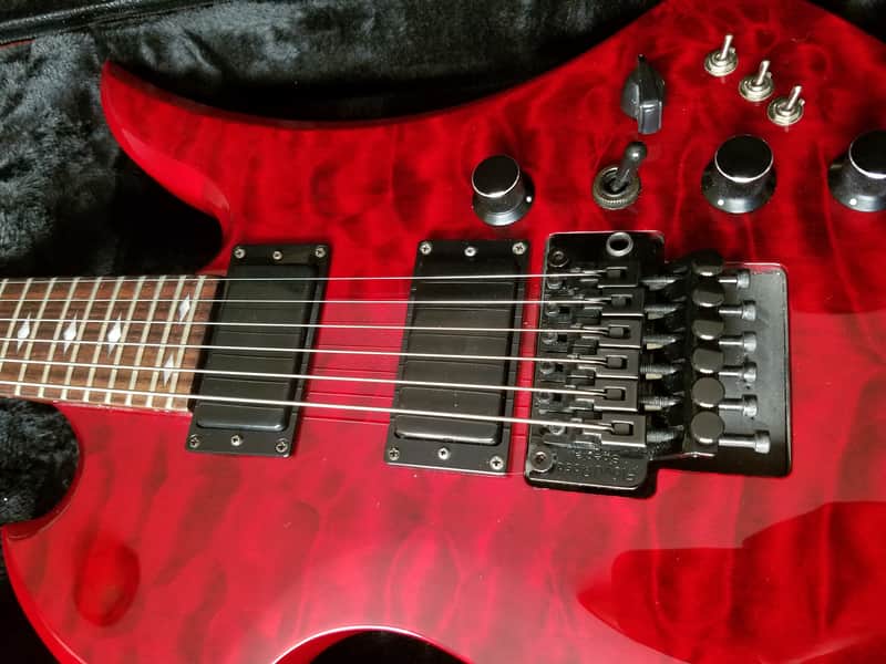 B.C. Rich Mockingbird STC ST + case and upgrades.: brass block, tremstopper, dragonfire pickup +more image 1