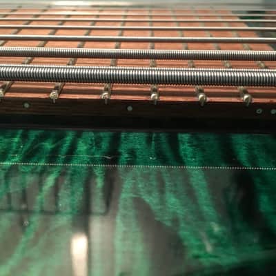 Prat Basses GODZILLA C3-WTF-24 24 string Bass (8x3) Trans Dark Emerald Green + Axe Handler Arc Stand image 19