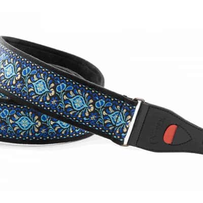 RightOn! Woodstock II Blue Guitar Strap image 2
