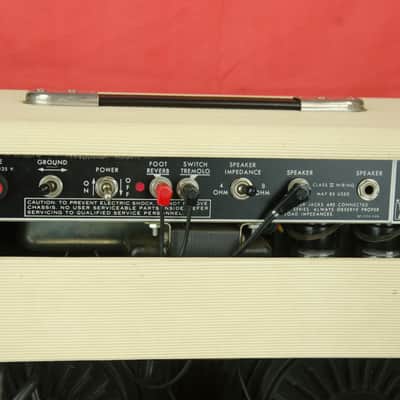 Vintage Music Man 210 HD-150 Cream Pinwale Tolex Tube Guitar Amp, Heavy Duty Speakers image 10