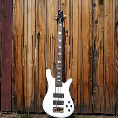 Spector NS Icon Bolt-on 5-String Electric Bass Guitar - White Gloss image 2