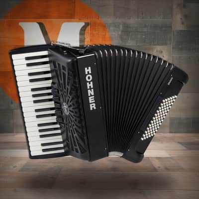 Hohner Bravo III 72 - Jet Black Accordion (BR72BLK) image 1
