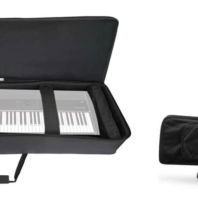 Rockville 88 Key Slim Padded Rigid Keyboard Gig Bag Case For KORG GrandStage 88