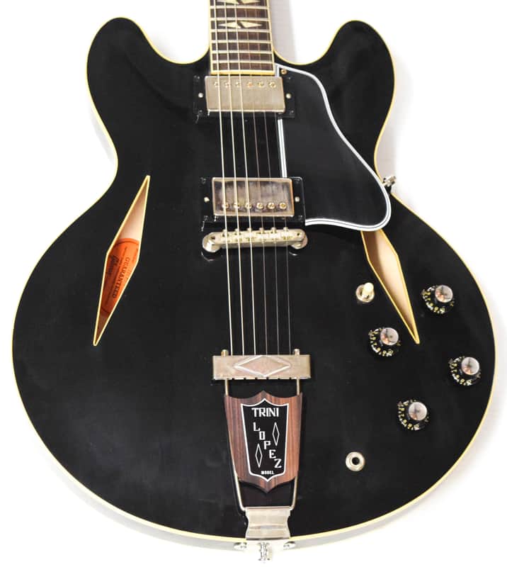 Gibson Custom 1964 Trini Lopez Standard Reissue VOS Semi-Hollow Electric Ebony image 1