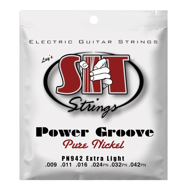 SIT PN942 Power Groove Pure Nickel Extra Light Electric Guitar Strings 9-42 image 1