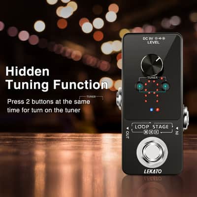 LEKATO Looper Guitar Pedal Guitar Loop Pedal Tuner 9 Loops 40 Minutes Record image 2