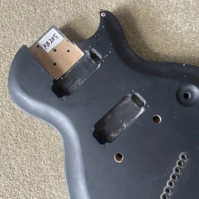 Black 7 String Guitar HH Body with String Through image 16