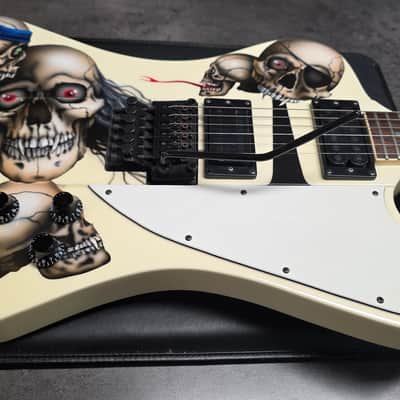 ESP The Phoenix Firebird Custom Shop EX IRON MAIDEN ARTIST OWNED TOUR GUITAR Jackson lawsuit headstock! Gibson body! Floyd Rose! image 12